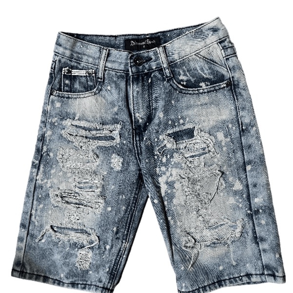 Diamond Stash distressed Destroyed denim shorts Size 8